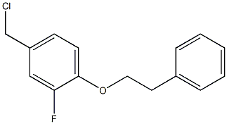 4-(chloromethyl)-2-fluoro-1-(2-phenylethoxy)benzene Struktur