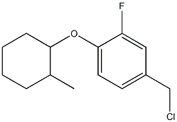 4-(chloromethyl)-2-fluoro-1-[(2-methylcyclohexyl)oxy]benzene Struktur