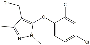 4-(chloromethyl)-5-(2,4-dichlorophenoxy)-1,3-dimethyl-1H-pyrazole Struktur