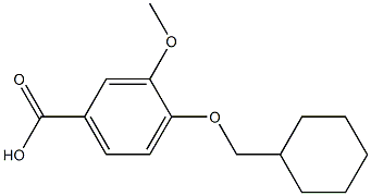 4-(cyclohexylmethoxy)-3-methoxybenzoic acid Struktur