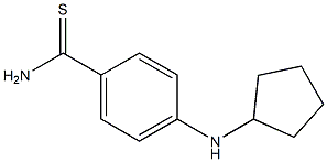 4-(cyclopentylamino)benzene-1-carbothioamide Struktur