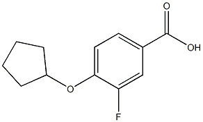 4-(cyclopentyloxy)-3-fluorobenzoic acid Struktur