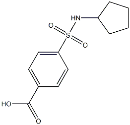 4-(cyclopentylsulfamoyl)benzoic acid Struktur