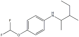 4-(difluoromethoxy)-N-(3-methylpentan-2-yl)aniline Struktur