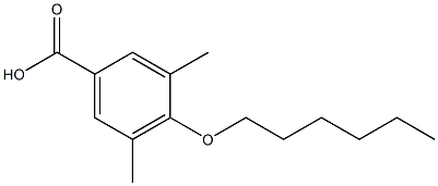 4-(hexyloxy)-3,5-dimethylbenzoic acid Struktur