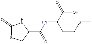 4-(methylsulfanyl)-2-[(2-oxo-1,3-thiazolidin-4-yl)formamido]butanoic acid Struktur