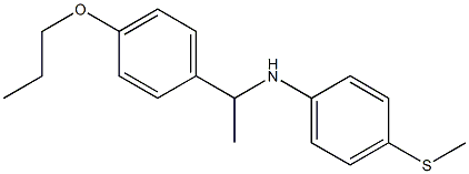 4-(methylsulfanyl)-N-[1-(4-propoxyphenyl)ethyl]aniline Struktur