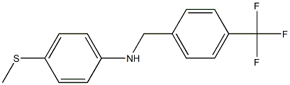 4-(methylsulfanyl)-N-{[4-(trifluoromethyl)phenyl]methyl}aniline Struktur