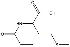 4-(methylthio)-2-(propionylamino)butanoic acid Struktur