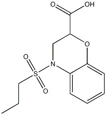 4-(propylsulfonyl)-3,4-dihydro-2H-1,4-benzoxazine-2-carboxylic acid Struktur