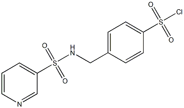 4-(pyridine-3-sulfonamidomethyl)benzene-1-sulfonyl chloride Struktur