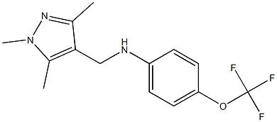 4-(trifluoromethoxy)-N-[(1,3,5-trimethyl-1H-pyrazol-4-yl)methyl]aniline Struktur