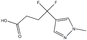 4,4-difluoro-4-(1-methyl-1H-pyrazol-4-yl)butanoic acid Struktur