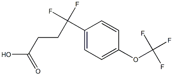 4,4-difluoro-4-[4-(trifluoromethoxy)phenyl]butanoic acid Struktur