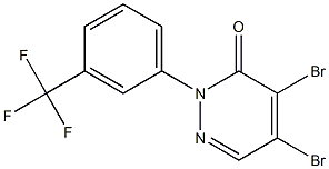 4,5-dibromo-2-[3-(trifluoromethyl)phenyl]pyridazin-3(2H)-one Struktur