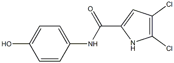 4,5-dichloro-N-(4-hydroxyphenyl)-1H-pyrrole-2-carboxamide Struktur