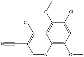 4,6-dichloro-5,8-dimethoxyquinoline-3-carbonitrile Struktur