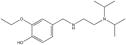 4-[({2-[bis(propan-2-yl)amino]ethyl}amino)methyl]-2-ethoxyphenol Struktur