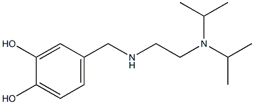 4-[({2-[bis(propan-2-yl)amino]ethyl}amino)methyl]benzene-1,2-diol Struktur