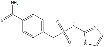 4-[(1,3-thiazol-2-ylsulfamoyl)methyl]benzene-1-carbothioamide Struktur