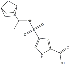 4-[(1-{bicyclo[2.2.1]heptan-2-yl}ethyl)sulfamoyl]-1H-pyrrole-2-carboxylic acid Struktur