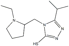 4-[(1-ethylpyrrolidin-2-yl)methyl]-5-(propan-2-yl)-4H-1,2,4-triazole-3-thiol Struktur