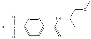 4-[(1-methoxypropan-2-yl)carbamoyl]benzene-1-sulfonyl chloride Struktur