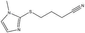 4-[(1-methyl-1H-imidazol-2-yl)sulfanyl]butanenitrile Struktur