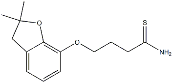 4-[(2,2-dimethyl-2,3-dihydro-1-benzofuran-7-yl)oxy]butanethioamide Struktur