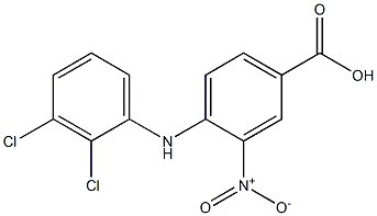 4-[(2,3-dichlorophenyl)amino]-3-nitrobenzoic acid Struktur