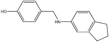 4-[(2,3-dihydro-1H-inden-5-ylamino)methyl]phenol Struktur