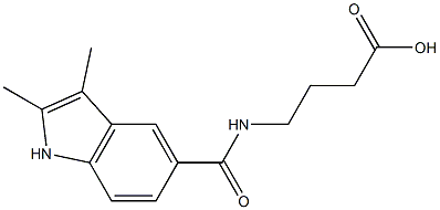 4-[(2,3-dimethyl-1H-indol-5-yl)formamido]butanoic acid Struktur