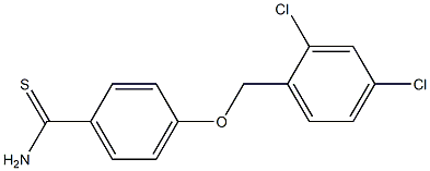 4-[(2,4-dichlorophenyl)methoxy]benzene-1-carbothioamide Struktur