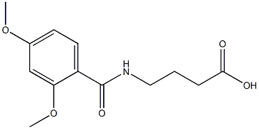 4-[(2,4-dimethoxyphenyl)formamido]butanoic acid Struktur