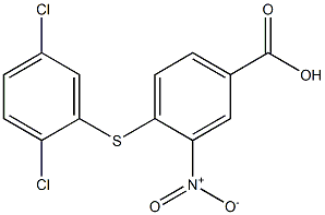 4-[(2,5-dichlorophenyl)sulfanyl]-3-nitrobenzoic acid Struktur