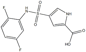 4-[(2,5-difluorophenyl)sulfamoyl]-1H-pyrrole-2-carboxylic acid Struktur