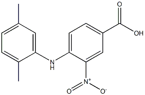 4-[(2,5-dimethylphenyl)amino]-3-nitrobenzoic acid Struktur