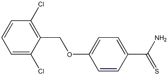 4-[(2,6-dichlorophenyl)methoxy]benzene-1-carbothioamide Struktur