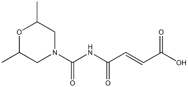 4-[(2,6-dimethylmorpholin-4-yl)carbonylamino]-4-oxobut-2-enoic acid Struktur