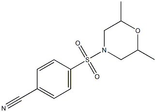 4-[(2,6-dimethylmorpholin-4-yl)sulfonyl]benzonitrile Struktur