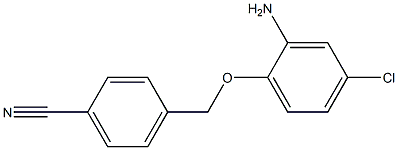 4-[(2-amino-4-chlorophenoxy)methyl]benzonitrile Struktur