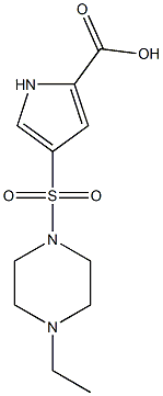 4-[(4-ethylpiperazin-1-yl)sulfonyl]-1H-pyrrole-2-carboxylic acid Struktur