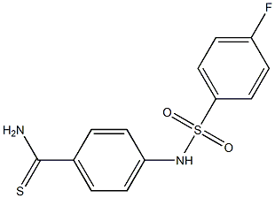 4-[(4-fluorobenzene)sulfonamido]benzene-1-carbothioamide Struktur