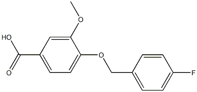 4-[(4-fluorophenyl)methoxy]-3-methoxybenzoic acid Struktur