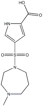 4-[(4-methyl-1,4-diazepan-1-yl)sulfonyl]-1H-pyrrole-2-carboxylic acid Struktur