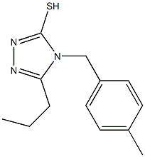 4-[(4-methylphenyl)methyl]-5-propyl-4H-1,2,4-triazole-3-thiol Struktur