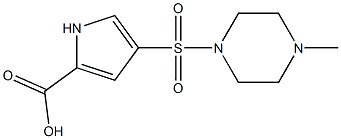 4-[(4-methylpiperazin-1-yl)sulfonyl]-1H-pyrrole-2-carboxylic acid Struktur