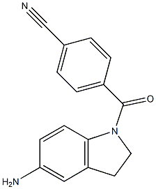 4-[(5-amino-2,3-dihydro-1H-indol-1-yl)carbonyl]benzonitrile Struktur