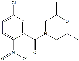 4-[(5-chloro-2-nitrophenyl)carbonyl]-2,6-dimethylmorpholine Struktur