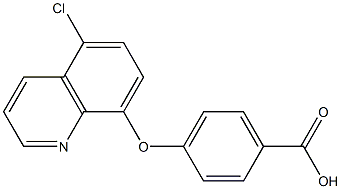 4-[(5-chloroquinolin-8-yl)oxy]benzoic acid Struktur